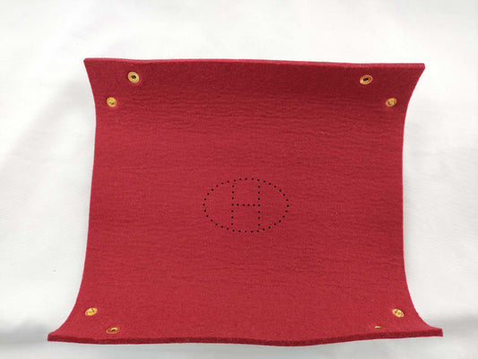 HERMES Vidpoche Felt Red Other Accessories