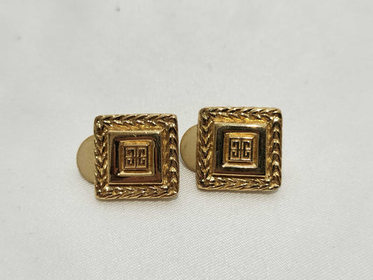 GIVENCHY Square Gold Earrings