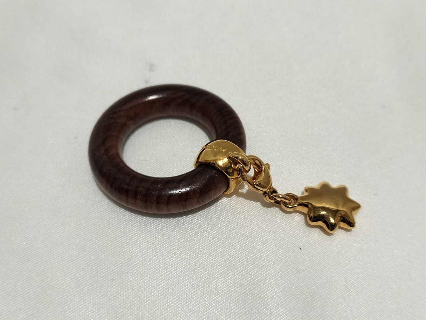 HERMES scarf ring with wood charm Other accessories