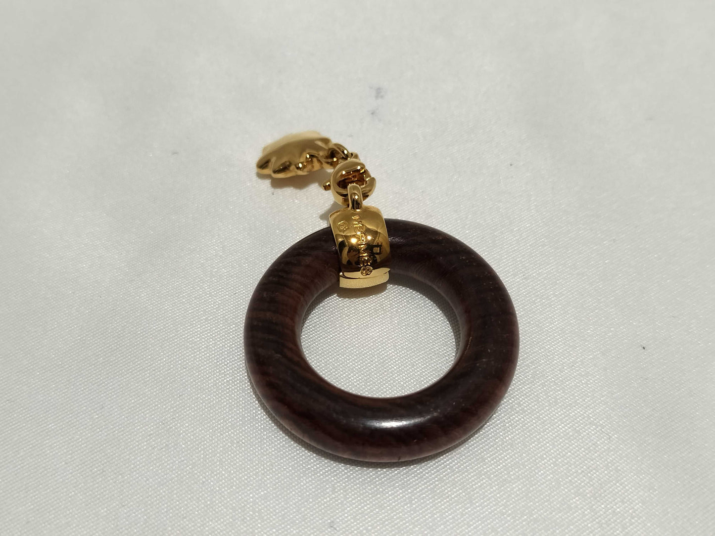HERMES scarf ring with wood charm Other accessories