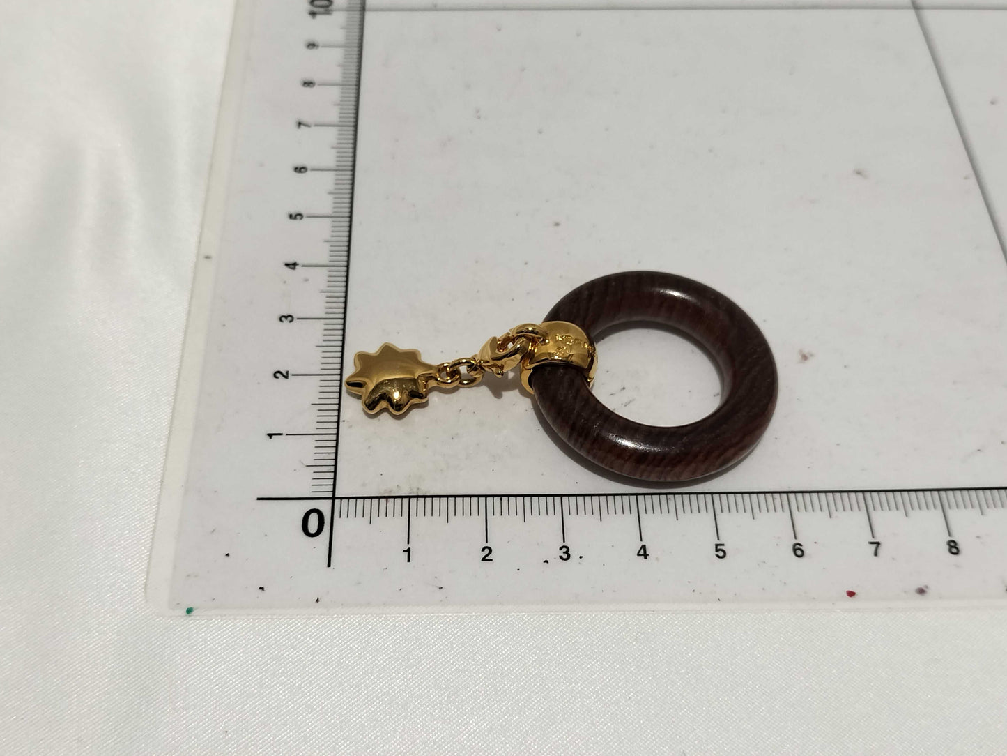 HERMES scarf ring with wood charm Other accessories