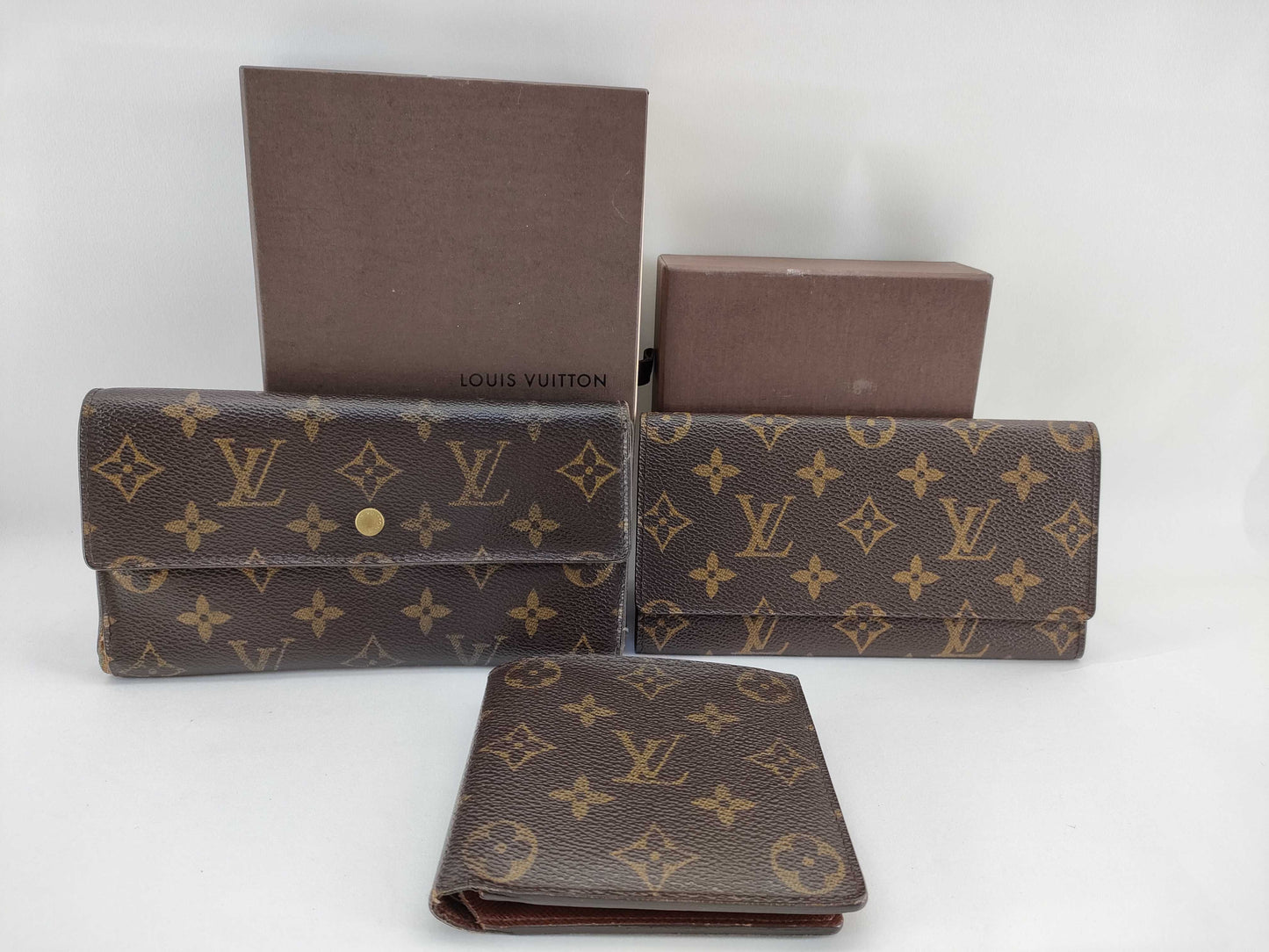 LOUIS VUITTON Monogram Wallet 3-Piece Set