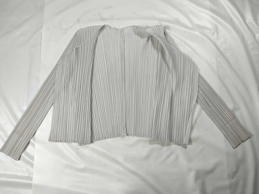 ISSEY MIYAKE Pleats Please Gray Cardigan Top
