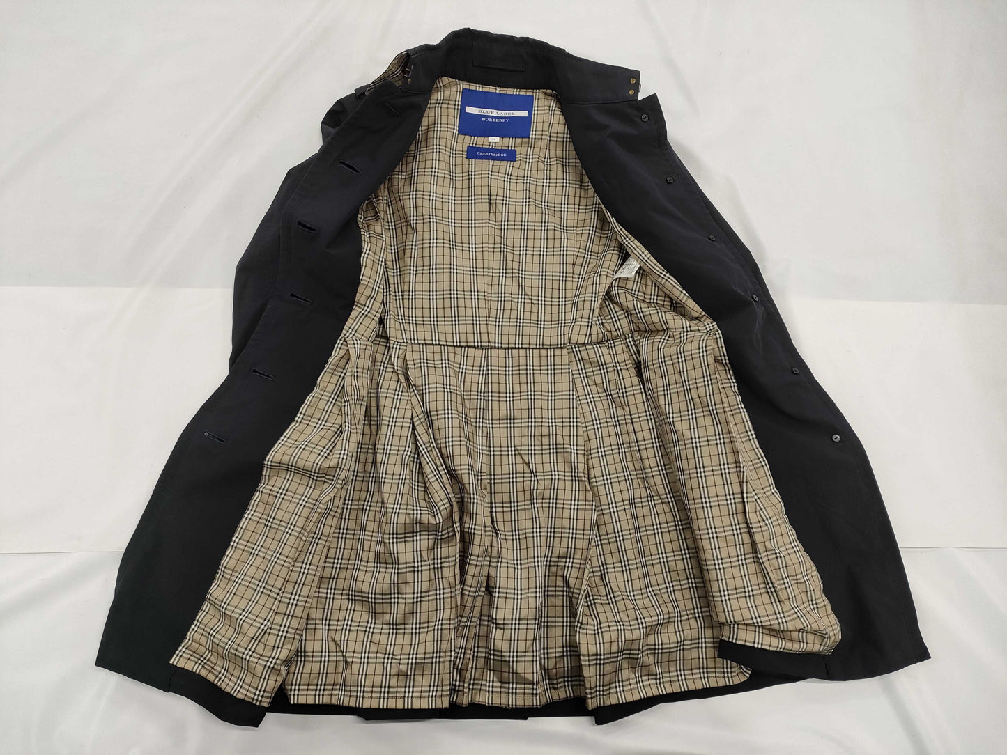 BURBERRY Blue Label Crestbridge Trench Coat Navy