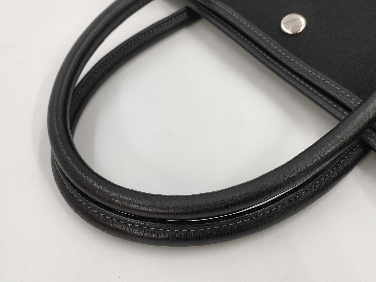 HERMES Garden Party Canvas and Leather Tote Bag