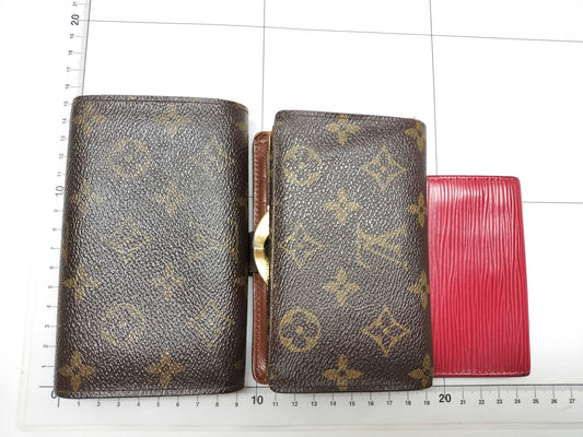 LOUIS VUITTON Monogram Portefeuille Viennois/Portefeuille Trésor/Multicle 4 Wallet/Key Case Set