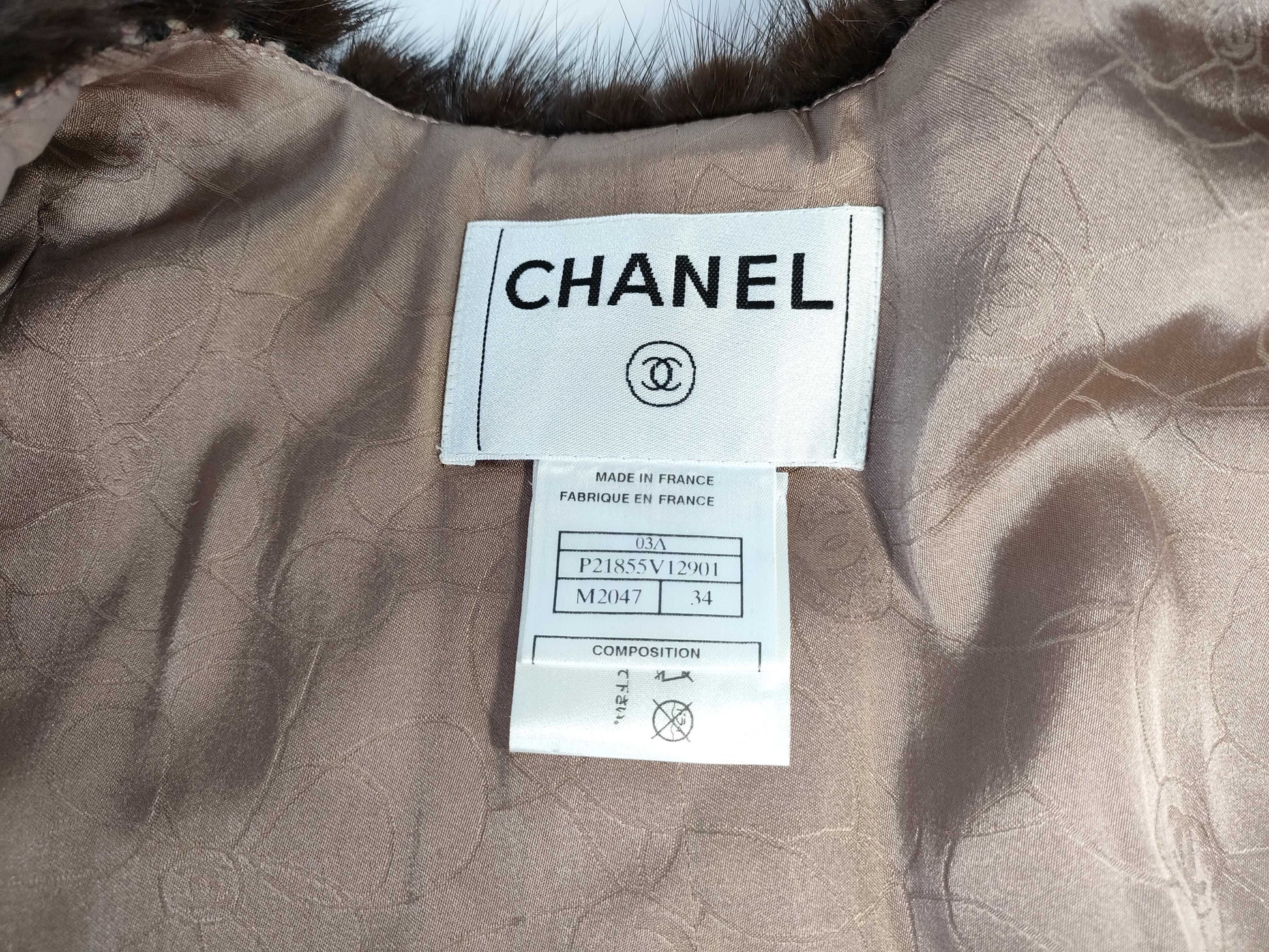 CHANEL 03A Mink Jacket Jacket