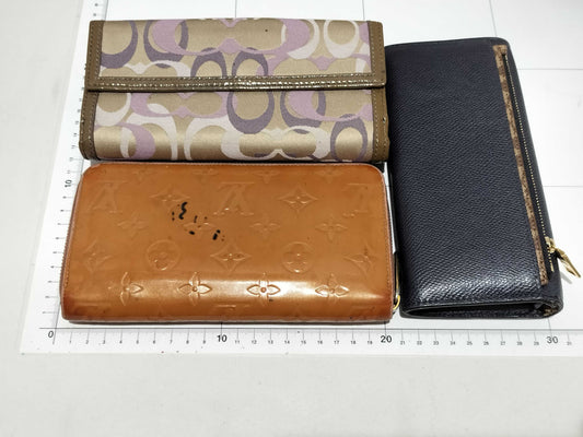 LOUIS VUITTON Vernis Coach etc. Long Wallet*3 Wallet