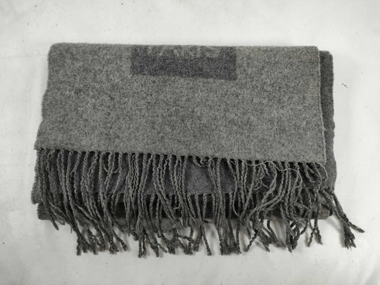 LOUIS VUITTON Scarf Logo 100% Cashmere Gray Scarf