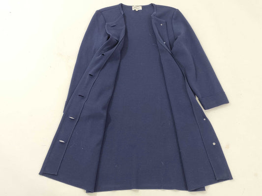 SAINT LAURENT Wool Long Dress/Color Stone Buttons/Navy/Size L Dress