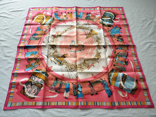 HERMES Carre Carre 90 Prayer in the Wind Scarf Scarf