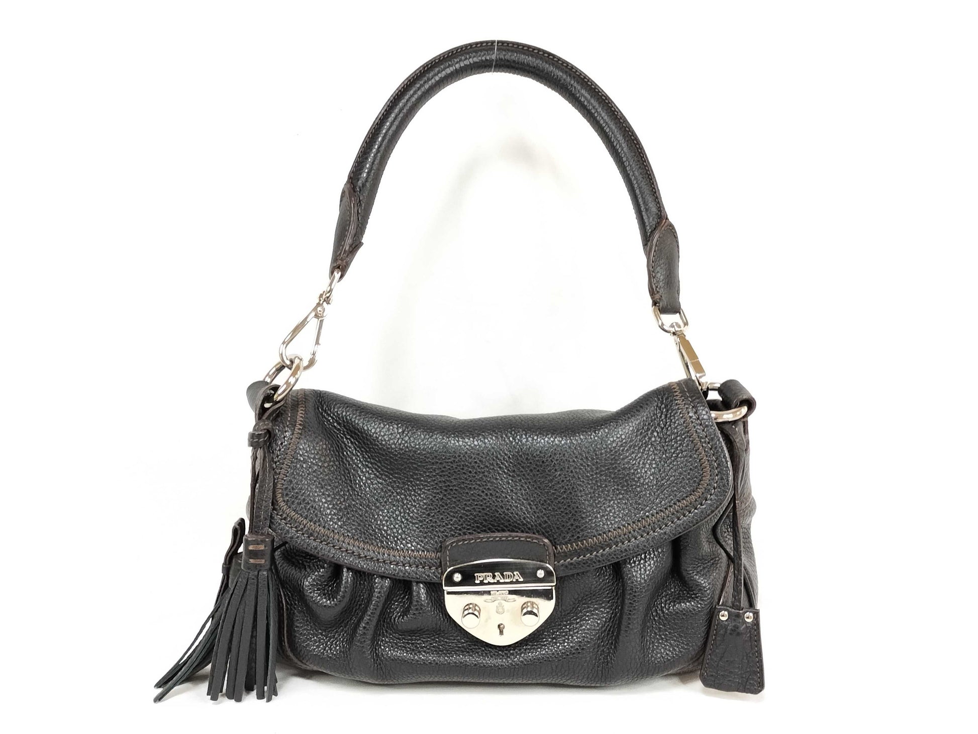 PRADA BR3477 Fringe Hand Shoulder Bag