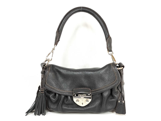 PRADA BR3477 Fringe Hand Shoulder Bag