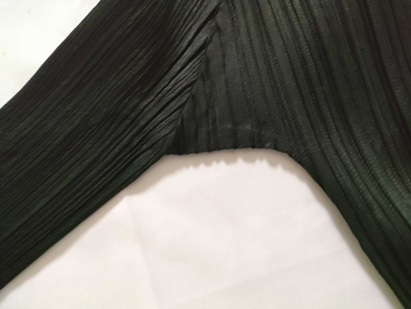 ISSEY MIYAKE Pleated High Neck Black Top