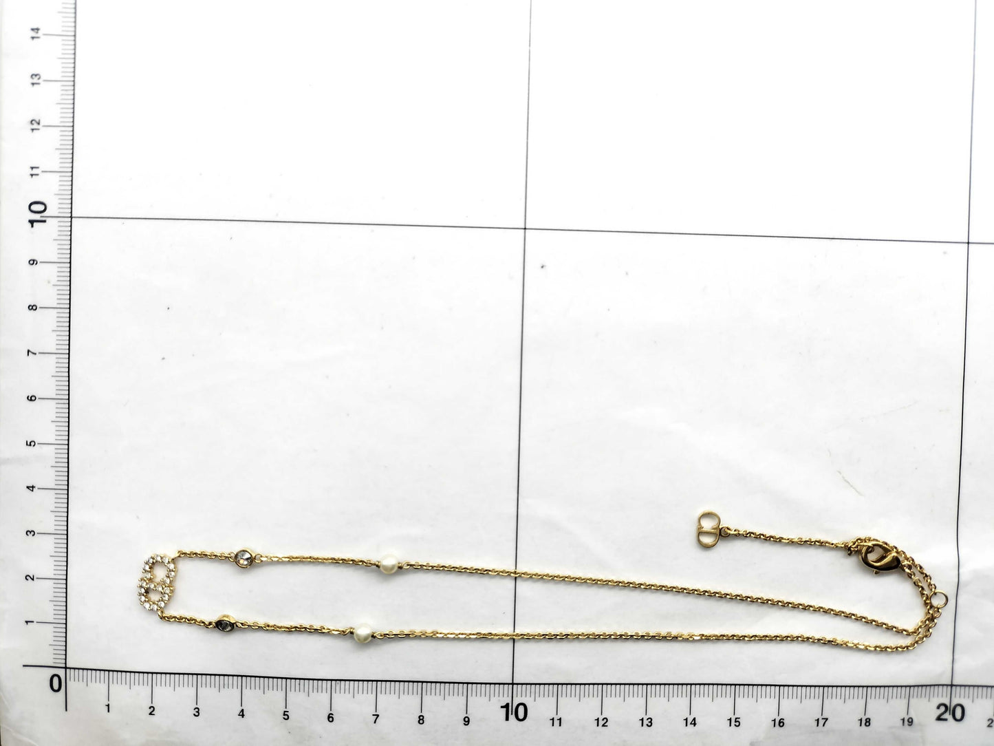 Dior logo necklace necklace