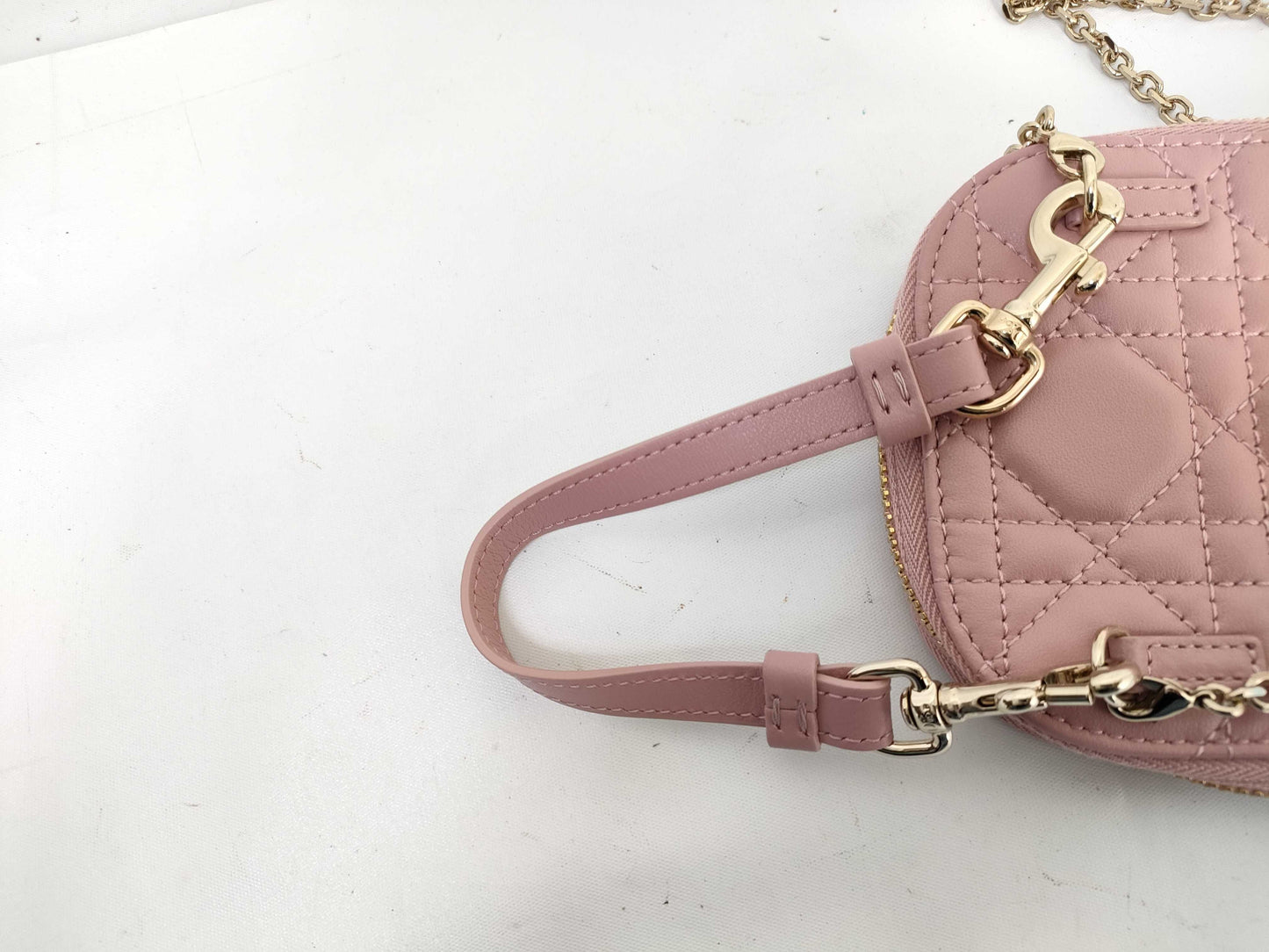 Dior Lady Dior Lady Pochette Pink Chain Shoulder Pouch Shoulder Bag