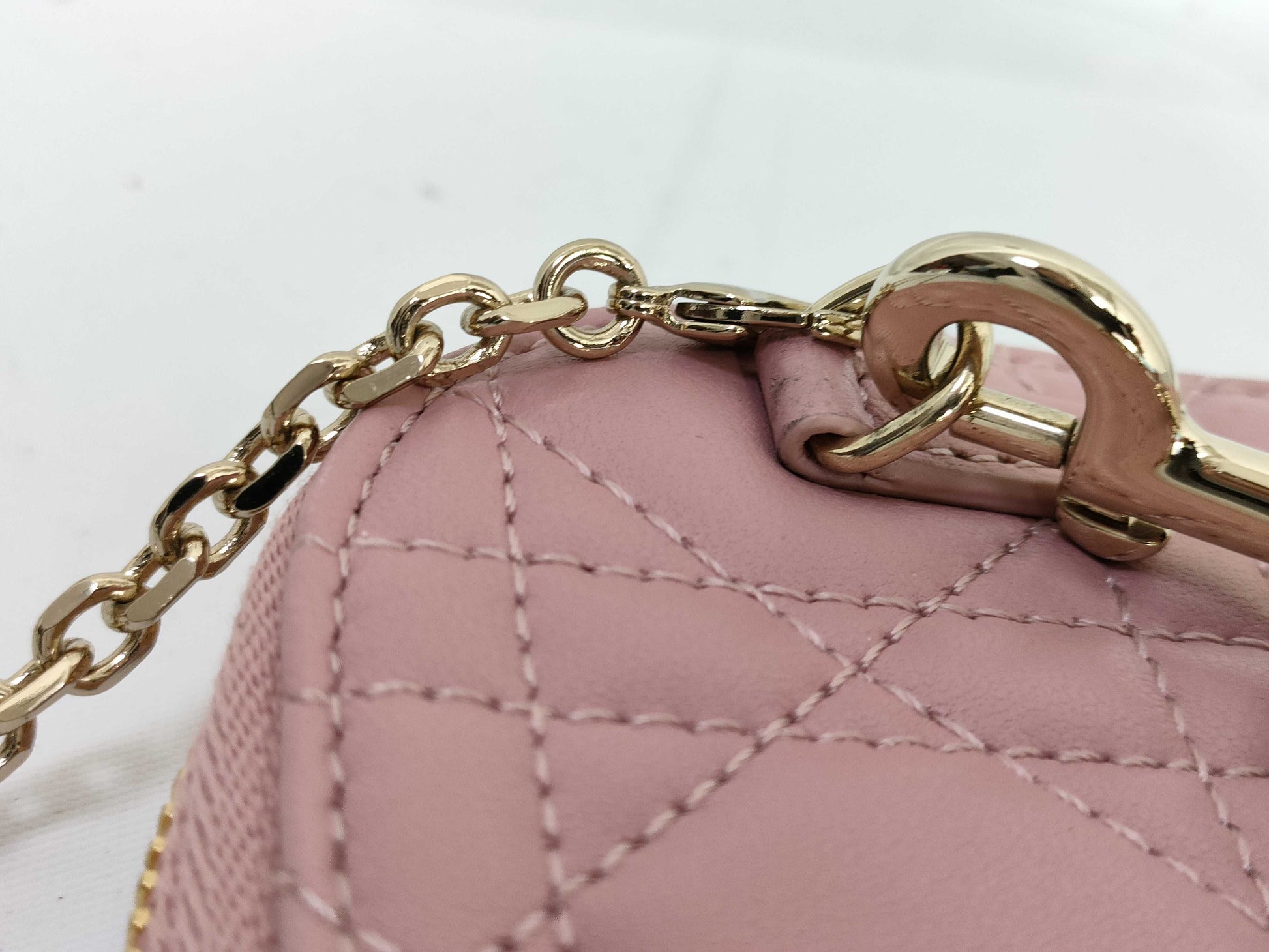 Dior Lady Dior Lady Pochette Pink Chain Shoulder Pouch Shoulder Bag