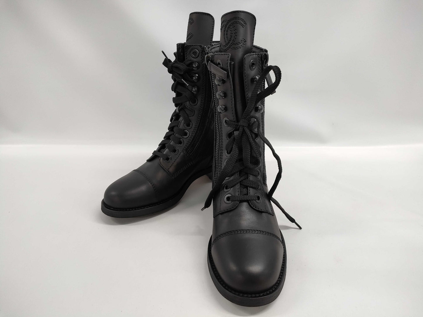 CHANEL Matelasse Lace-up Other Shoes