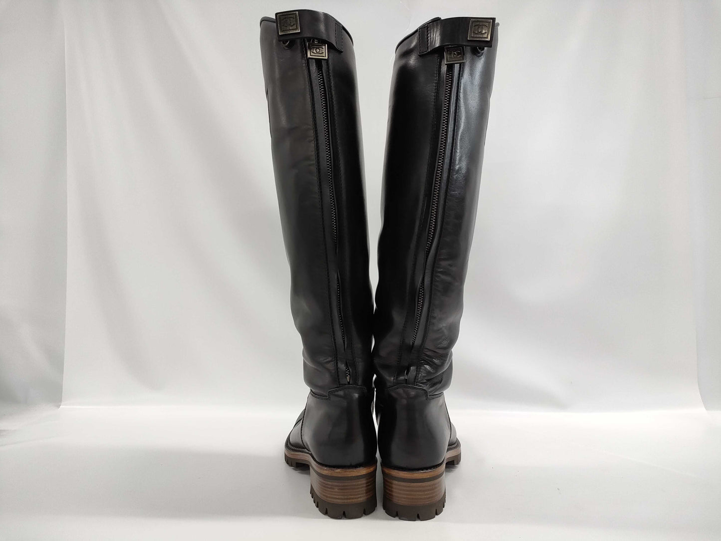 CHANEL Leather Long Boots Other Shoes