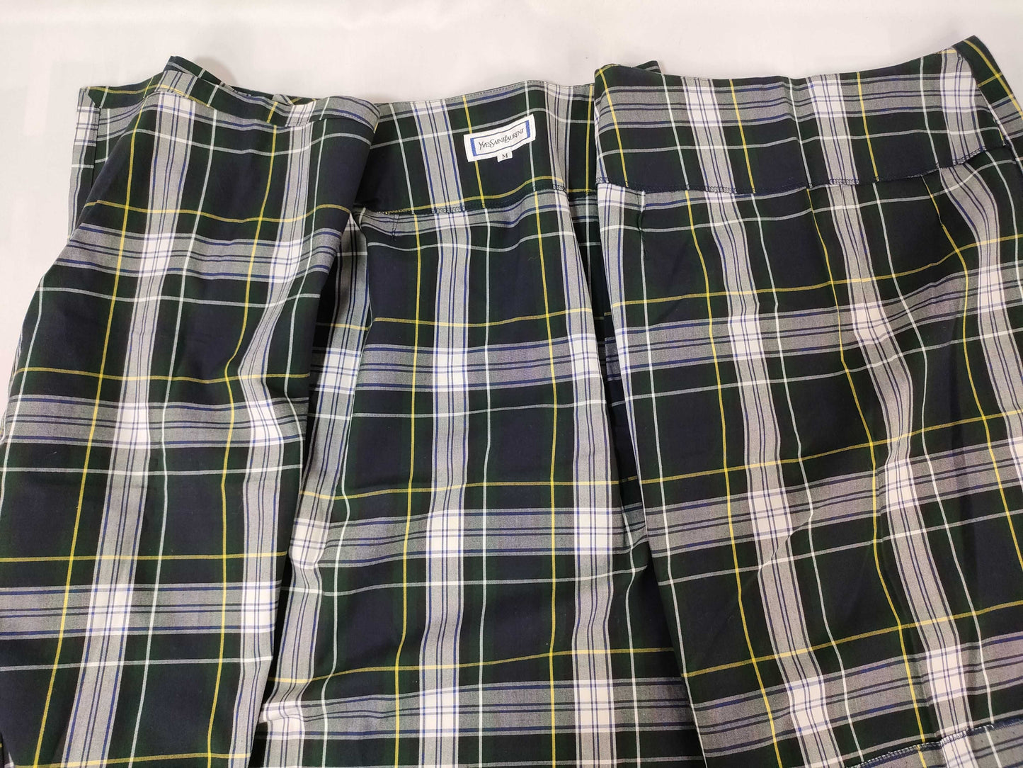 Yves Saint Laurent Wrap Skirt Check Skirt