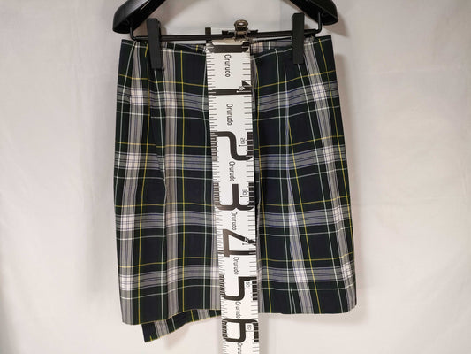 Yves Saint Laurent Wrap Skirt Check Skirt