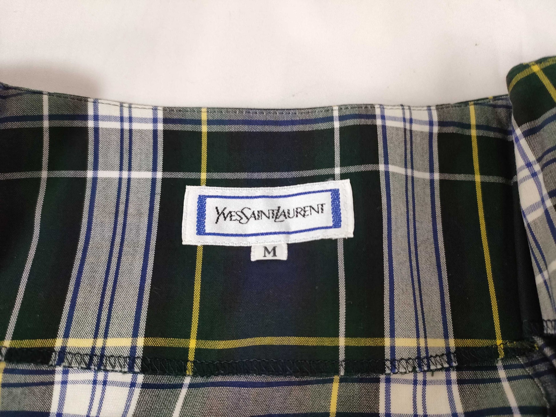 Yves Saint Laurent Wrap Skirt Check Skirt