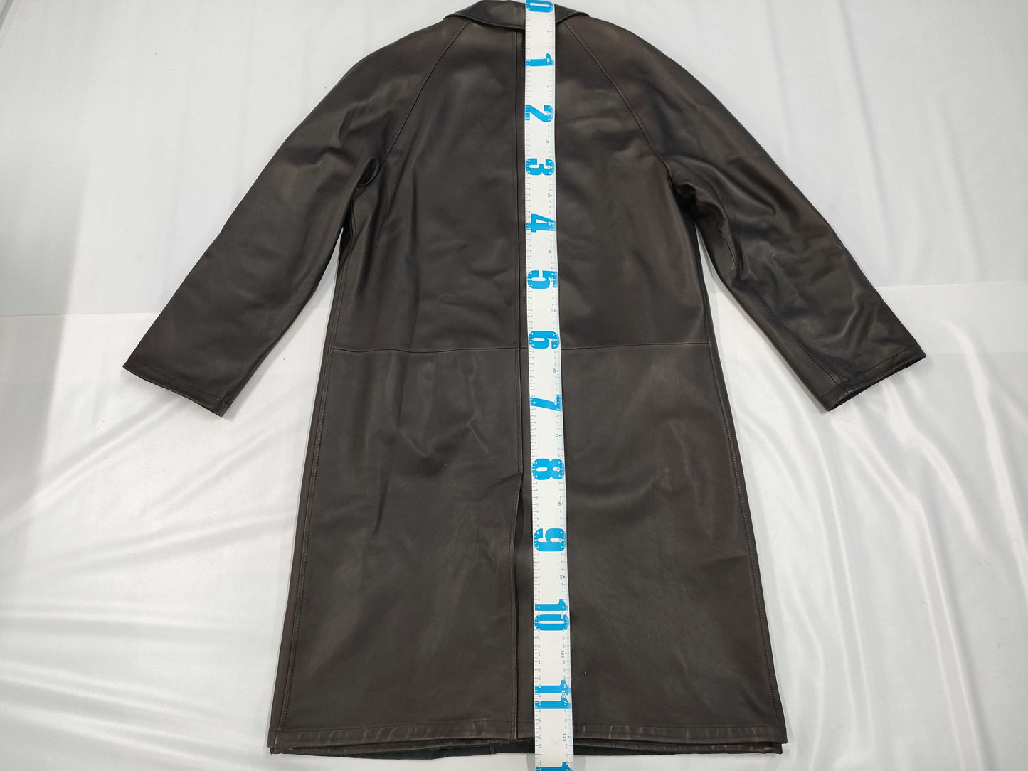 Zegna Leather Coat, Reversible, Small, Solid Color