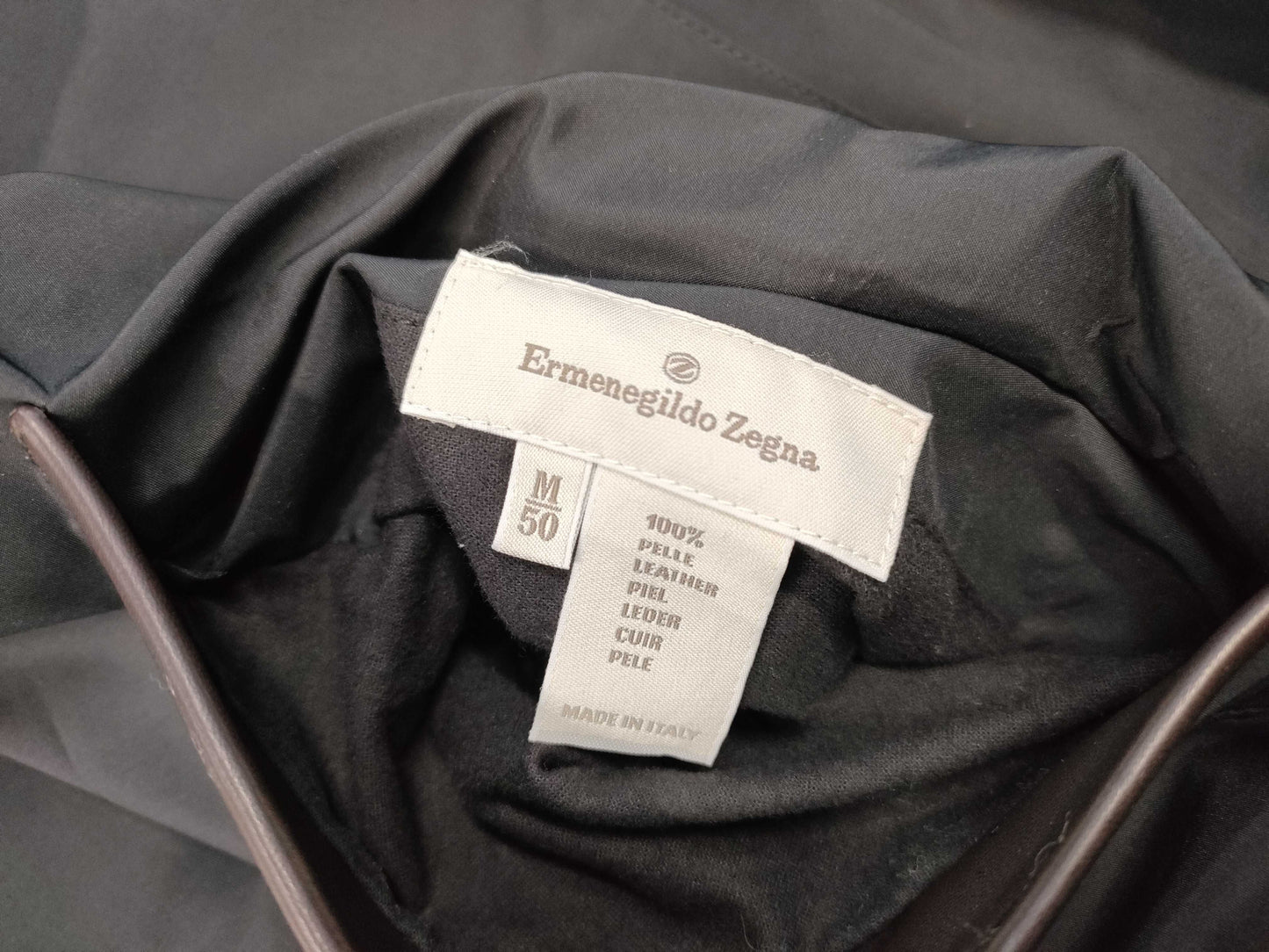 Zegna Leather Coat, Reversible, Small, Solid Color