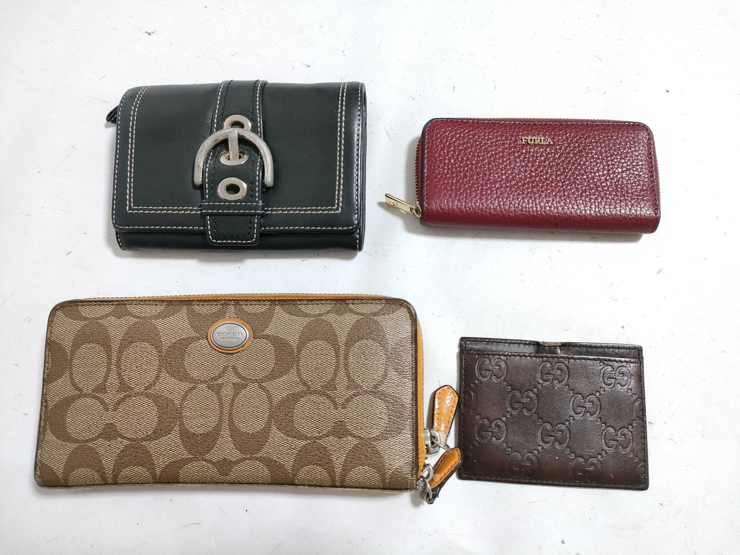 COACH Gucci/Furla/Wallet/Key Case/Pass Case 4 Pieces Card Case, Pass Case, Business Card Holder