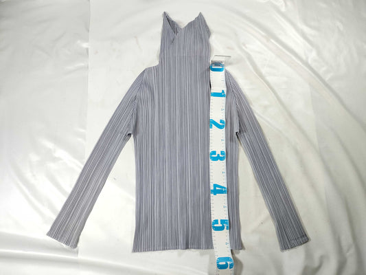 ISSEY MIYAKE Pleats Please Long Sleeve Purple Top
