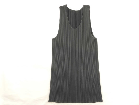ISSEY MIYAKE Pleats Please Sleeveless Tunic Black Vest