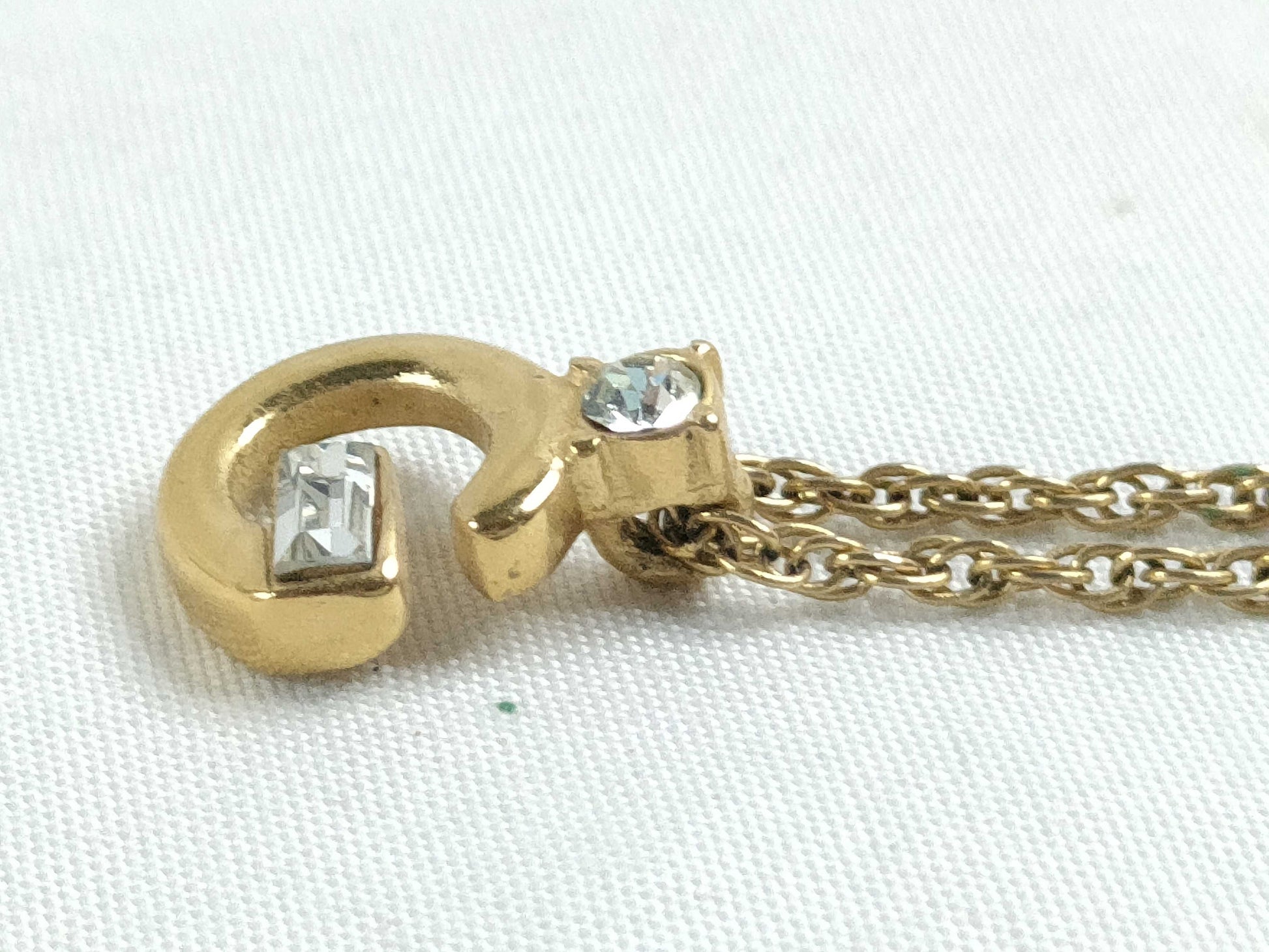 GIVENCHY G logo necklace with stone