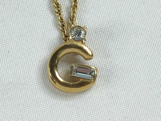 GIVENCHY G logo necklace with stone