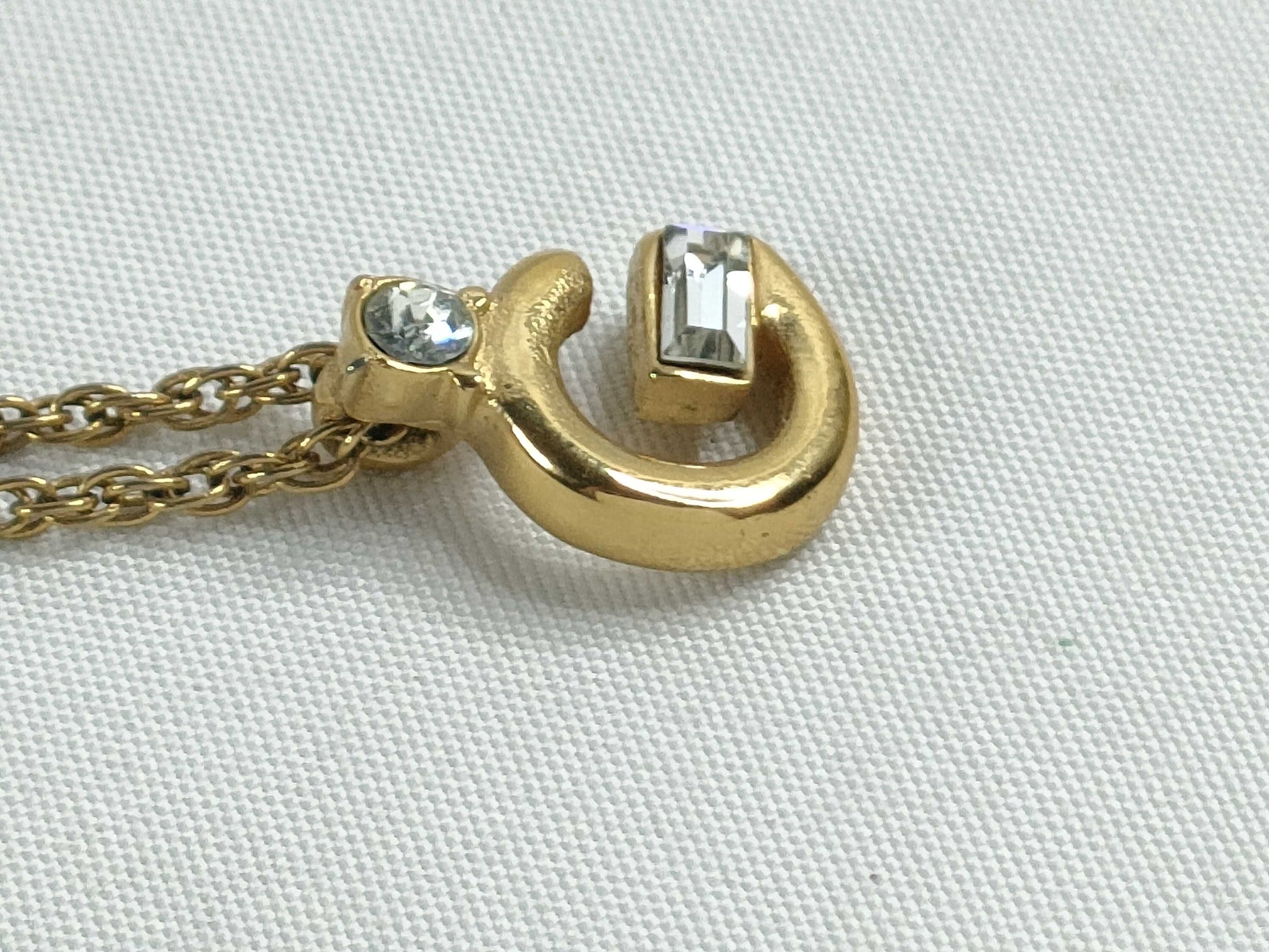 GIVENCHY G logo necklace with stone