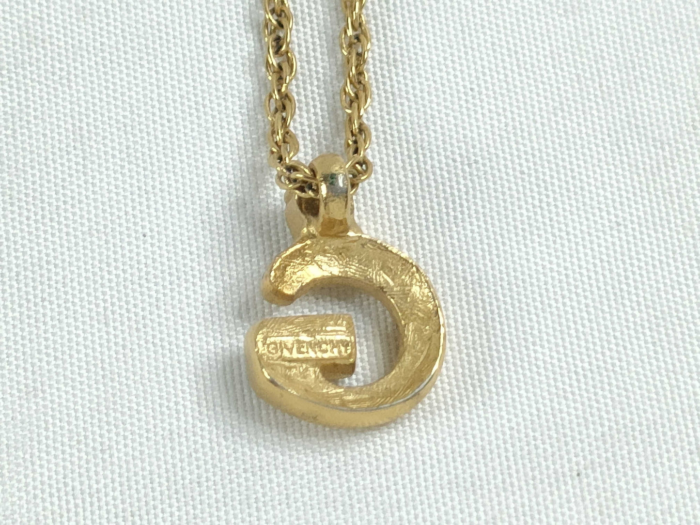 GIVENCHY G logo necklace with stone