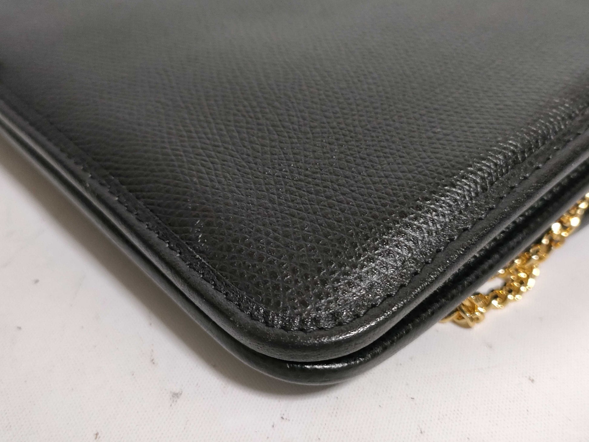 Dior Honeycomb Leather Chain Shoulder Black Shoulder Bag