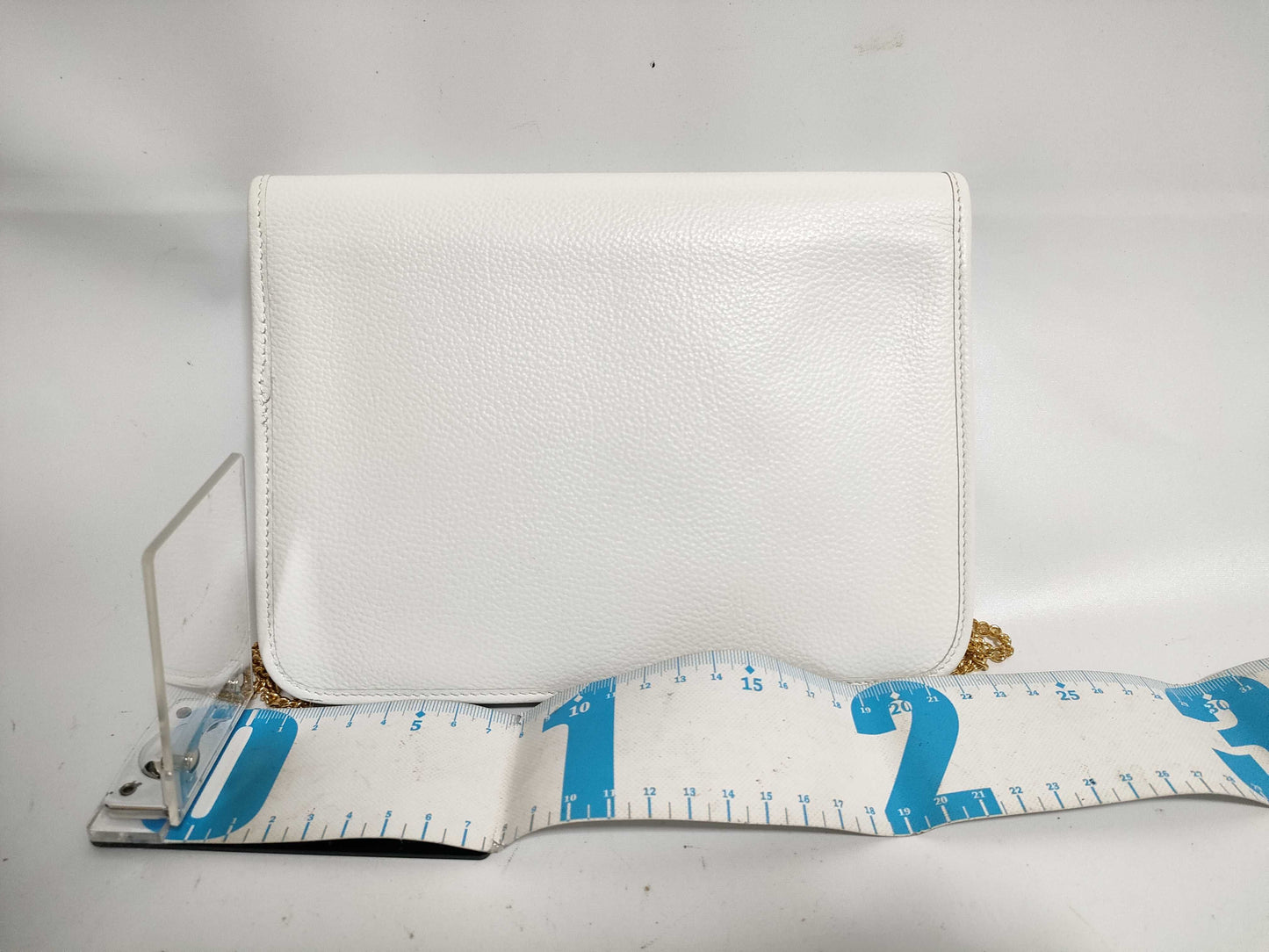 Dior Honeycomb Leather Chain Shoulder White Shoulder Bag