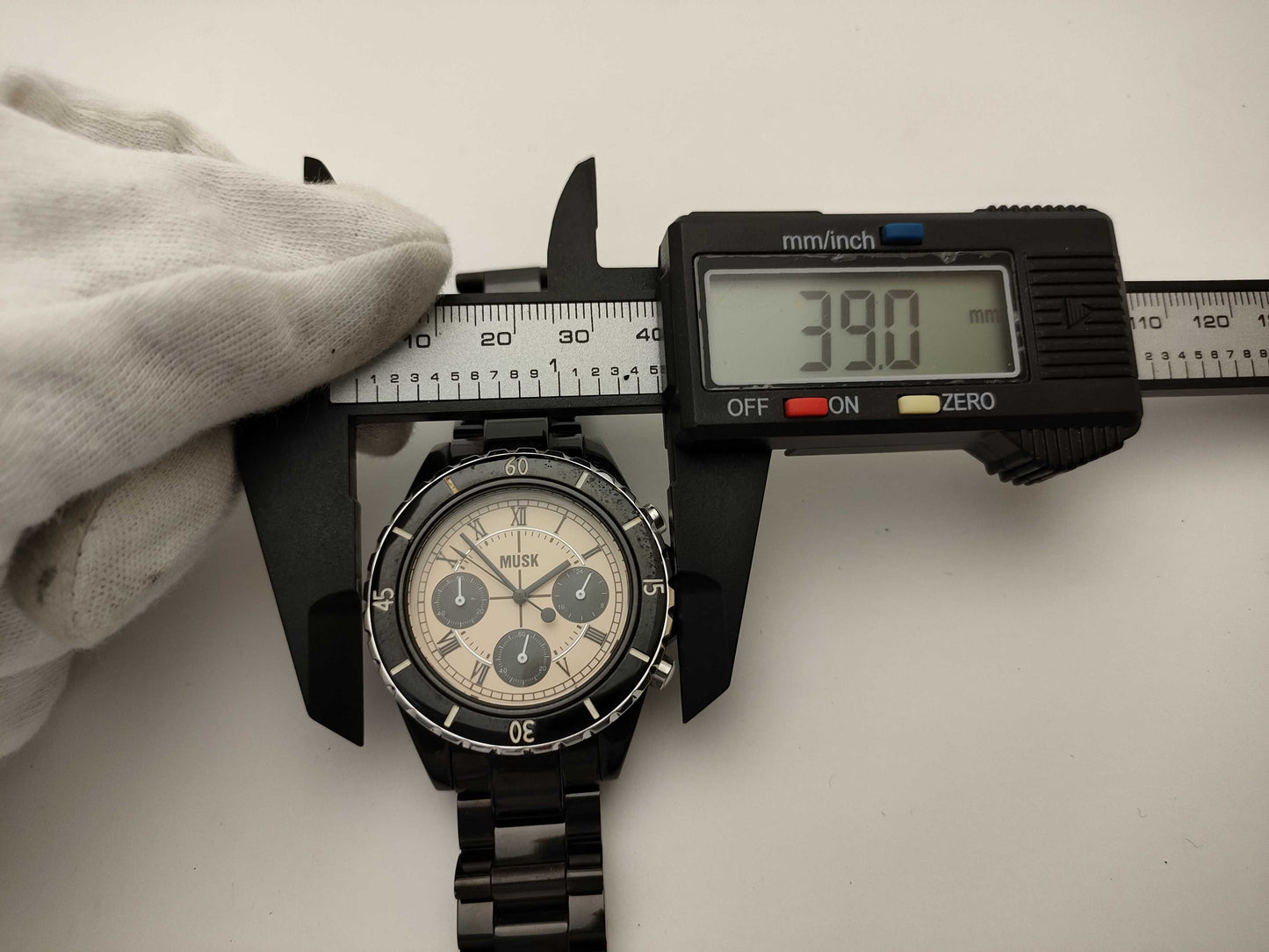 MUSK Beige Dial Men's Watch