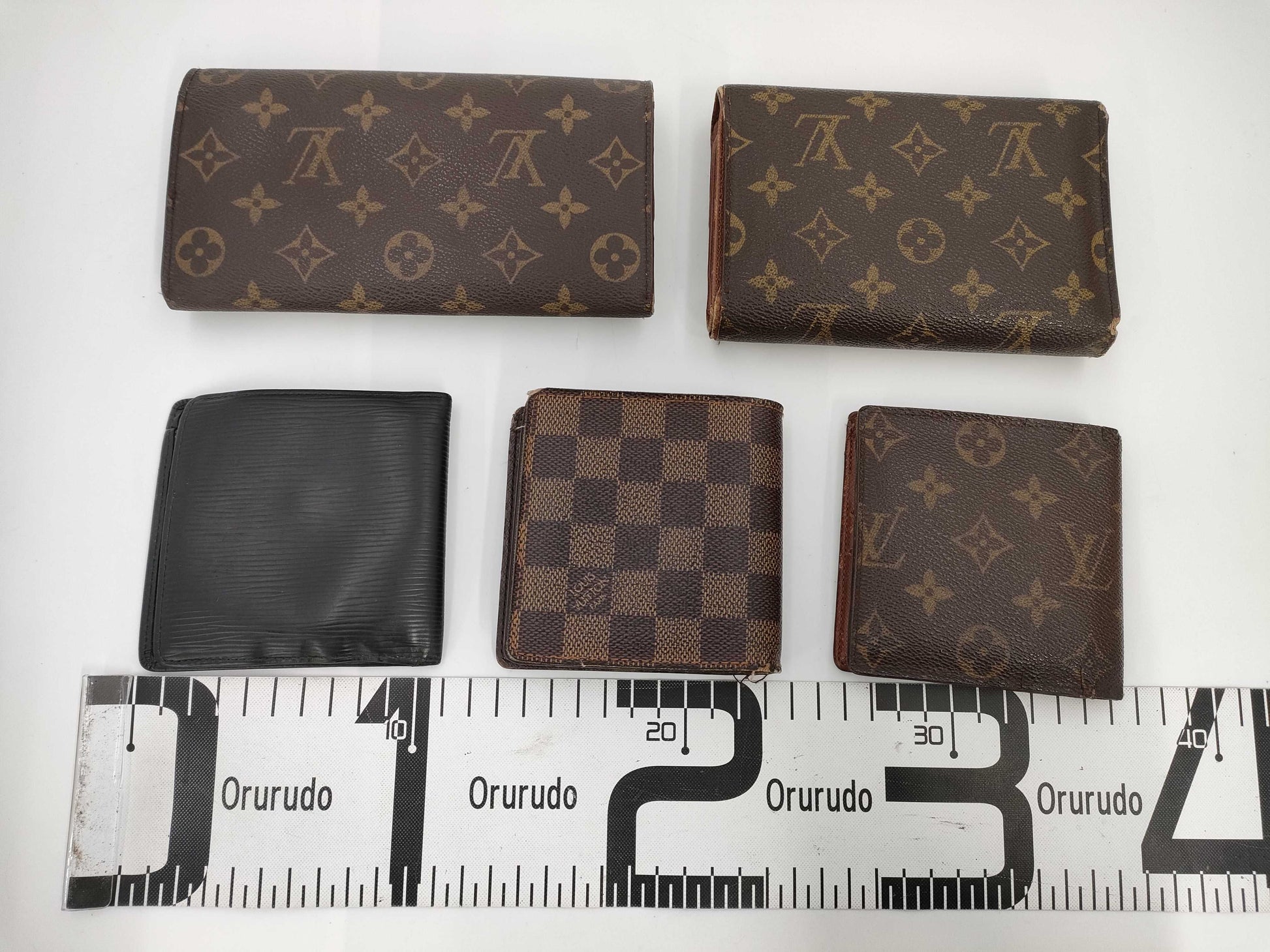 LOUIS VUITTON Monogram Mono Wallet *3 / Damier *1 / Epi *1 Total 5-Piece Wallet Set