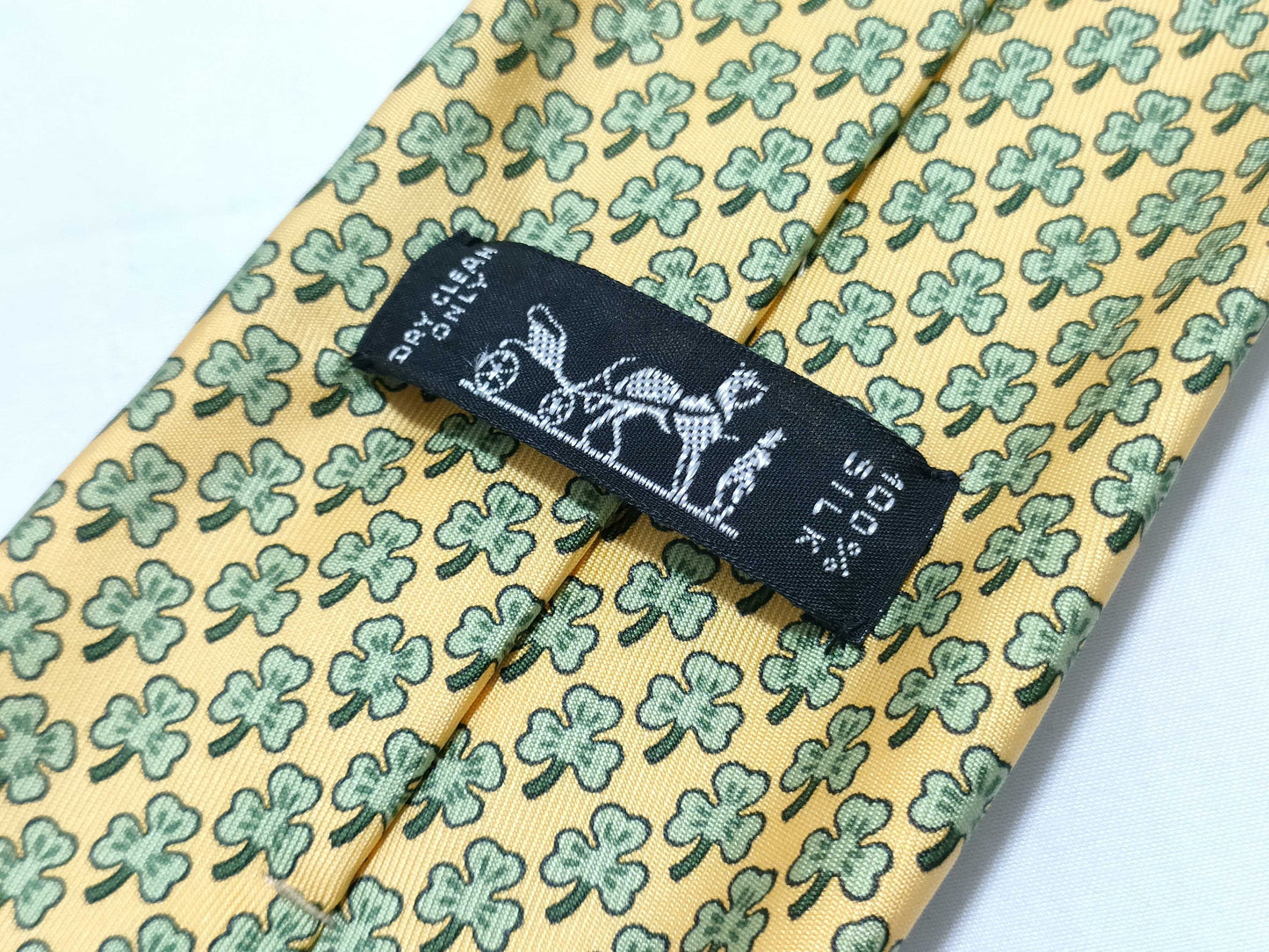 HERMES Clover Pattern Tie