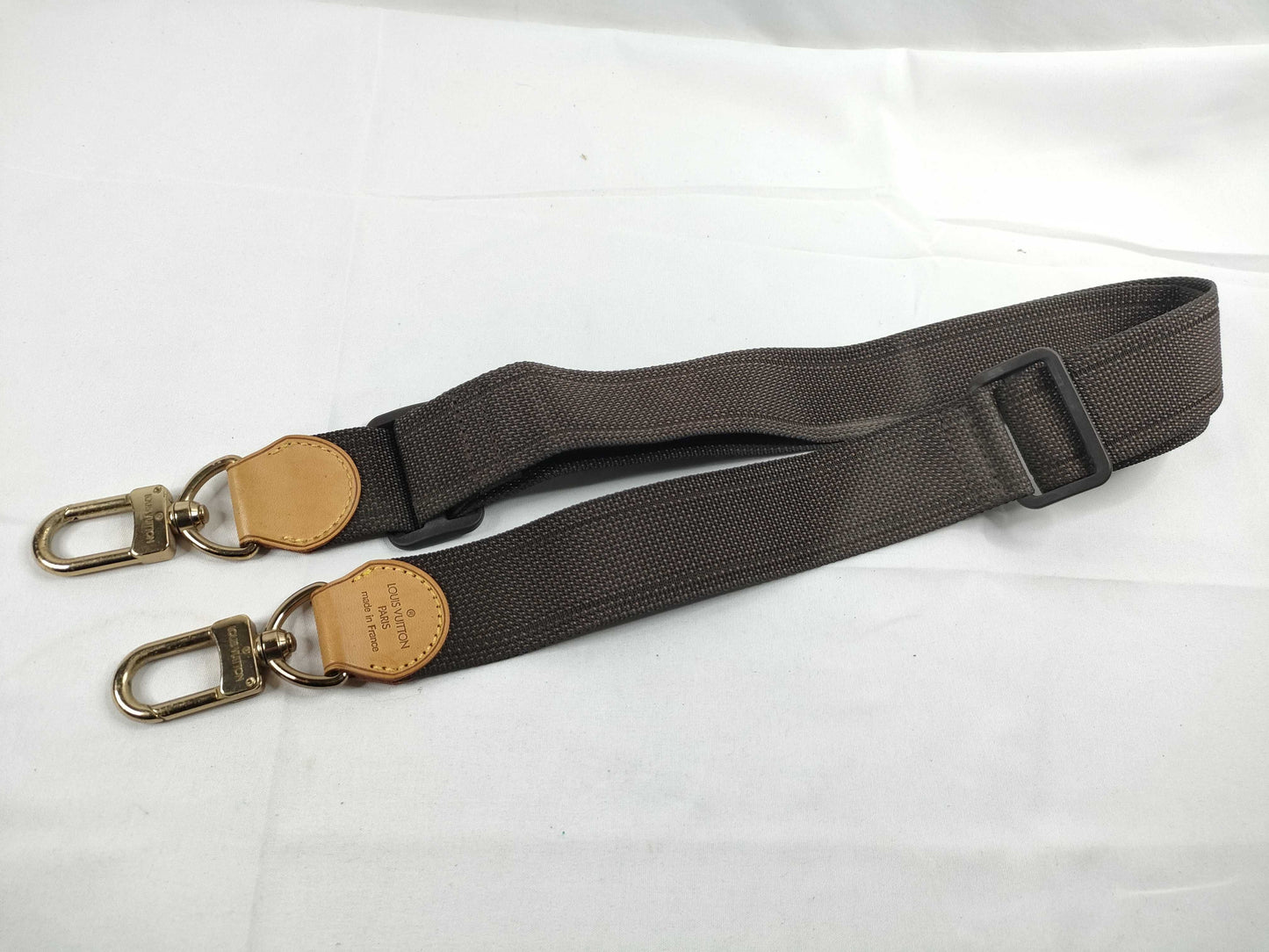 LOUIS VUITTON Nylon/Nubuck Leather/Gold Strap
