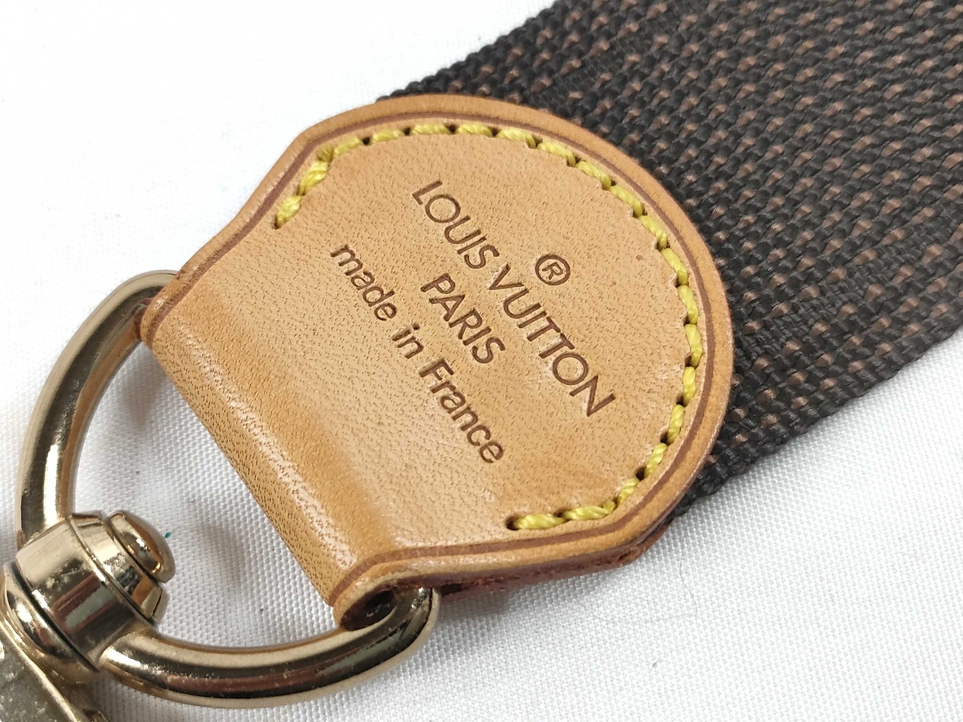 LOUIS VUITTON Nylon/Nubuck Leather/Gold Strap