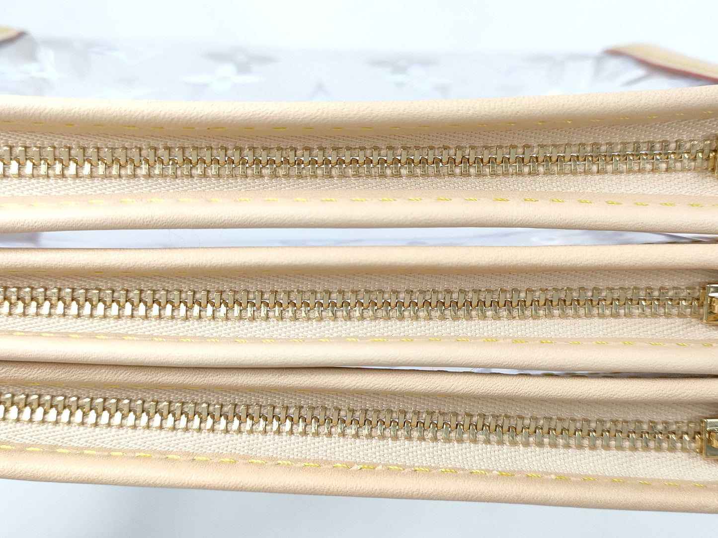 LOUIS VUITTON Monogram Vinyl Trio Toilette Pouch, Complete