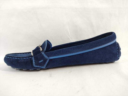 LOUIS VUITTON ND1105/M37/Driving Shoes/Blue/Silver Hardware Pumps