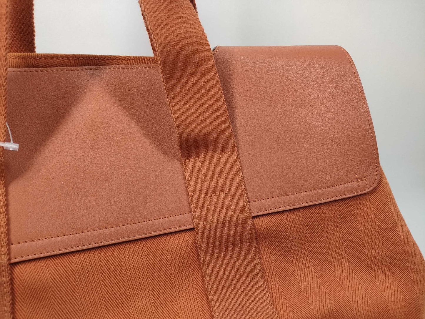 HERMES Valparaiso GM Toile x Chevre Orange Handbag
