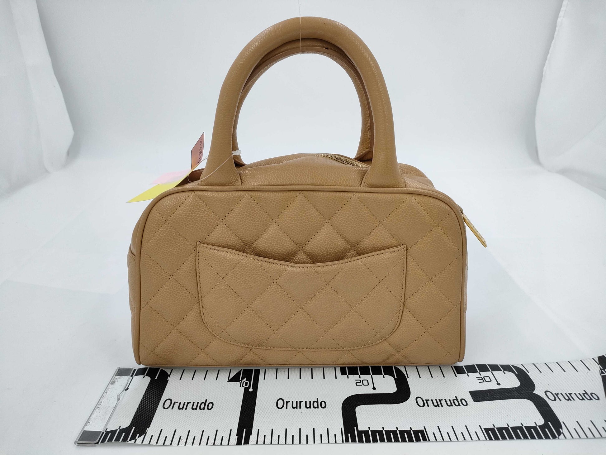 CHANEL Mini Boston Caviar Matlasse Handbag