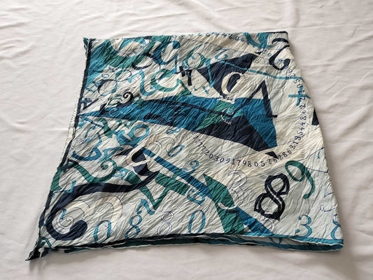 HERMES Carre Shawl Light Blue Scarf