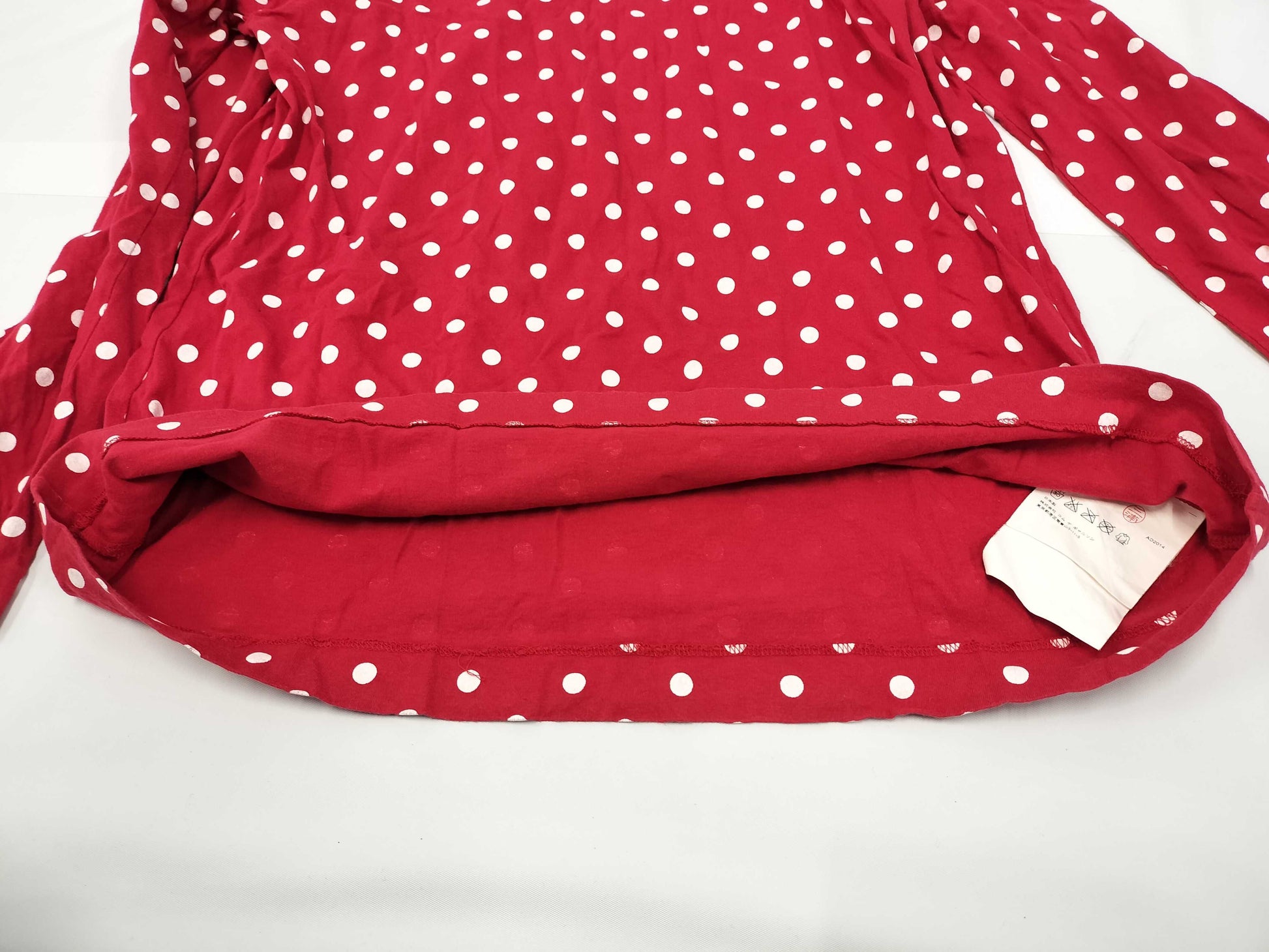COMME des GARÇONS PLAY Comme des Garçons Polka Dot Long Sleeve Top in Red
