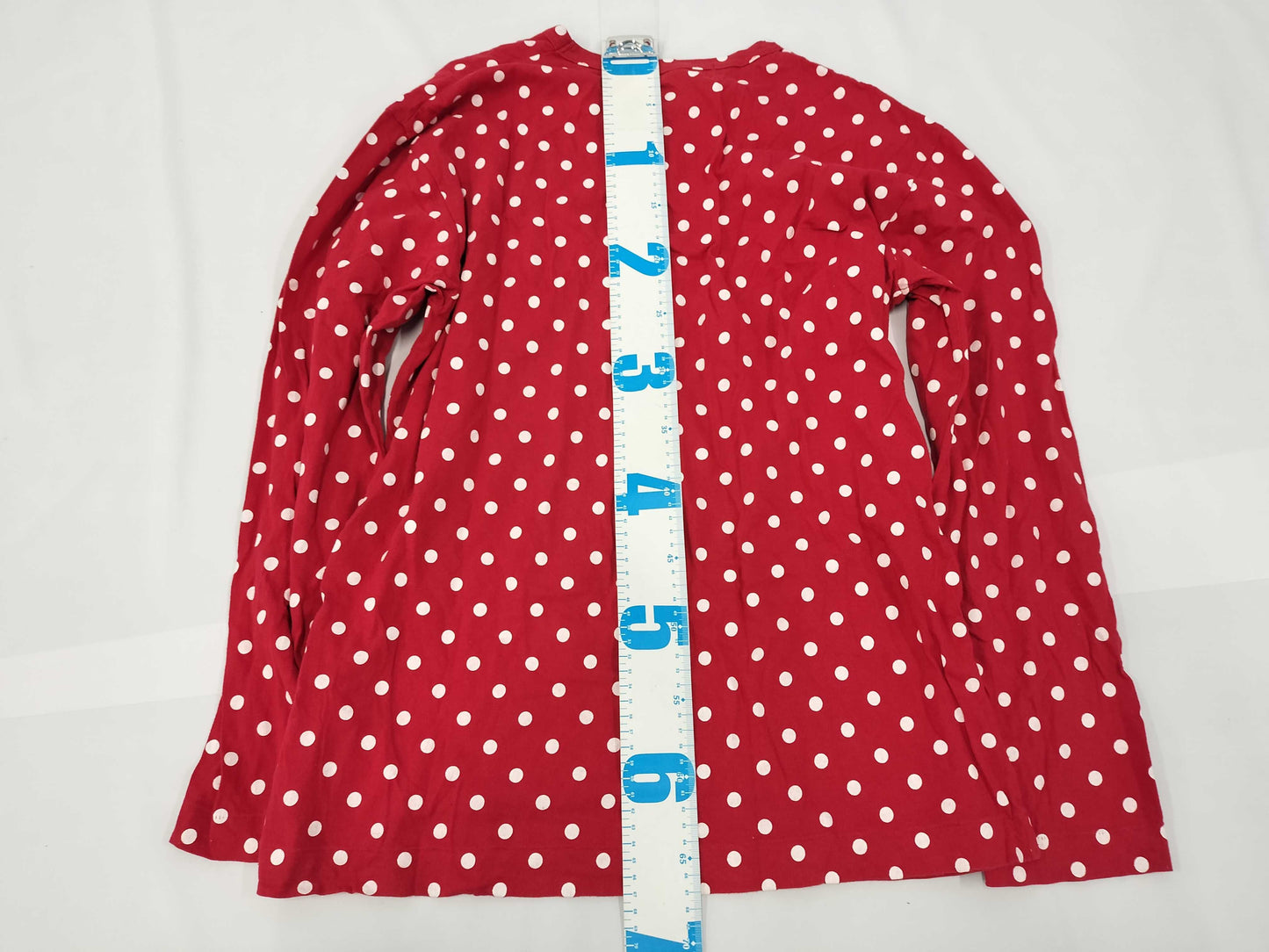 COMME des GARÇONS PLAY Comme des Garçons Polka Dot Long Sleeve Top in Red