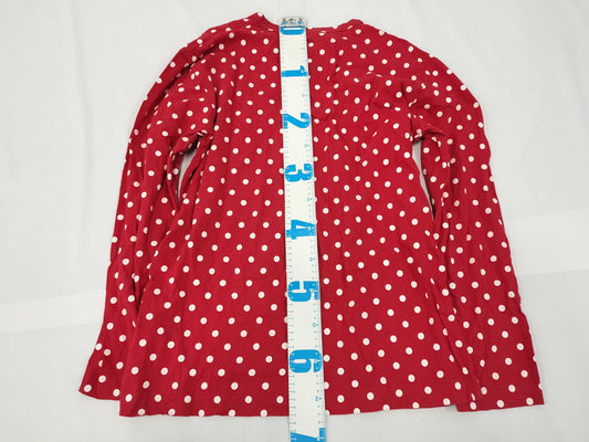 COMME des GARÇONS PLAY Comme des Garçons Polka Dot Long Sleeve Top in Red